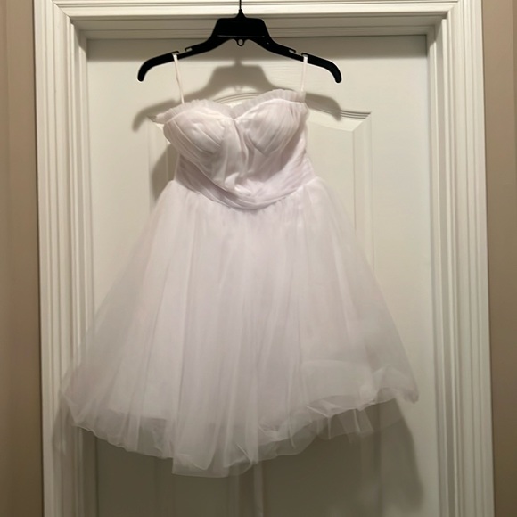Custom made short tulle wedding/ prom/ homecoming dress with corset back. - Picture 1 of 4